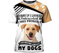 JasimonTK La mia casa è Dove c'è Il Mio Cane Magliette Labrador Magliette Stampate in 3D Divertenti Motivi con Cani Magliette Unisex