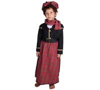 Jaskdconsy Costume da scozzese, cinque pezzi, set tradizionale da kilt con parte superiore della gonna, berretto e fascia, travestimento completo per carnevale