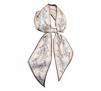 Jaskdconsy Fiocco da donna in stile vintage - Spilla pre-legata come accessorio | Elegante foulard per camicette e camicie, Stil_b01 Bianco, Taglia unica