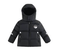 Jaskdconsy Giacca invernale da ragazzo con cappuccio - Calda giacca trapuntata per la stagione fredda | Robusta giacca outdoor per la scuola e il tempo libero, Stil_p02 Nero, 5-6 Anni