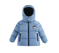 Jaskdconsy Giacca invernale da ragazzo con cappuccio - Calda giacca trapuntata per la stagione fredda | Robusta giacca outdoor per la scuola e il tempo libero, Stil_p03 Blu, 8-10 anni
