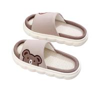 Jaskdconsy Pantofole per bambini con motivo cartoni animati, leggere e antiscivolo, graziosi sandali estivi con cinturino sul tallone, Stil_d01 marrone, 29.5 EU