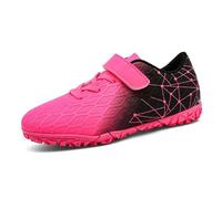 Jaskdconsy Scarpe da calcio per bambini per ragazzi e ragazze - Scarpe leggere a camme per prato artificiale | Scarpe sportive robuste per l'allenamento del calcio, Stil_q06 rosa, 31.5 EU