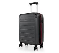 JASLEN - Bagaglio A Mano Rigido Leggero Bagaglio A Mano 55X40X20 con 4 Ruote Silenziose Trolley Cabina Viaggio Aereo Ergonomico Durevole. Compatibile Ryanair, Nero