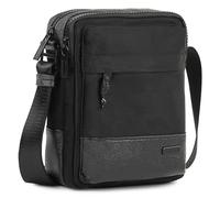 JASLEN - Borsa a Tracolla Uomo, Borsello Marsupio in Nylon-PU con Cinturino Regolabile, Nero