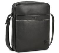 JASLEN - Borsello Uomo Tracolla Pelle elegante da giorno, Borsello Tracolla compatto in vera pelle per ogni esigenza, Nero