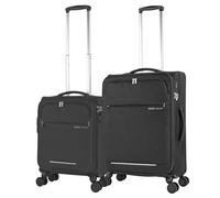JASLEN - Set Valigie Morbide. Set Valigia Bagaglio a Mano - Durevole Trolley Bagaglio a Mano - Set Trolley con Serratura Combinazione. Set di Valigie, Nero