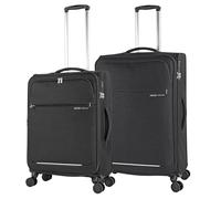 JASLEN - Set Valigie Morbide. Set Valigia Bagaglio a Mano - Durevole Trolley Bagaglio a Mano - Set Trolley con Serratura Combinazione. Set di Valigie, Nero