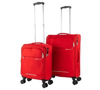 JASLEN - Set Valigie Morbide. Set Valigia Bagaglio a Mano - Durevole Trolley Bagaglio a Mano - Set Trolley con Serratura Combinazione. Set di Valigie, Rosso