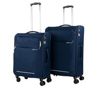 JASLEN - Set Valigie Morbide. Set Valigia Bagaglio a Mano - Durevole Trolley Bagaglio a Mano - Set Trolley con Serratura Combinazione. Set di Valigie, Marino