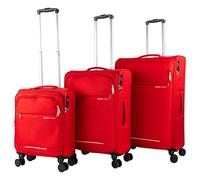 JASLEN - Set Valigie Morbide. Set Valigia Bagaglio a Mano - Durevole Trolley Bagaglio a Mano - Set Trolley con Serratura Combinazione. Set di Valigie, Rosso