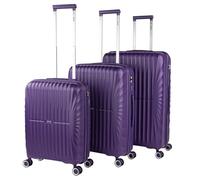 JASLEN - Set valigie - Set Valigie Rigide Offerte. Valigia Grande Rigida, Valigia Media Rigida e Bagaglio a Mano. Set di Valigie con Lucchetto Combinazione TSA, Viola