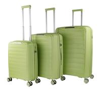 JASLEN - Set valigie - Set Valigie Rigide Offerte. Valigia Grande Rigida, Valigia Media Rigida e Bagaglio a Mano. Set di Valigie con Lucchetto Combinazione TSA, Verde