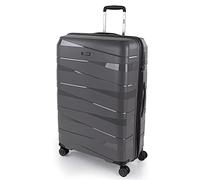 JASLEN - Valigia Grande da Viaggio Rigide. Trolley Grande con 4 Ruote. Materiale PP Valigia Rigida Grande Resistente e Super Leggero - Robusta Valigia Grande Rigida XXL TSA, Marrone Metallizzato