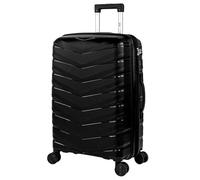 JASLEN - Valigia Media da Viaggio Rigide. Trolley Medio con 4 Ruote Materiale PP Valigia Media Rigida in Offerta Resistente e Super Leggero - Robusta Valigia 20 kg TSA, Nero