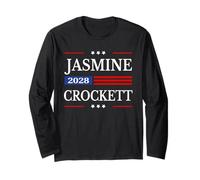 Jasmine Crockett 2028 President American Flag USA Flag Maglia a Manica