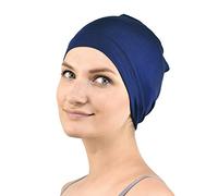 Jasmine Seta di bambù di Sonno cap - Adatto per Chemo & Hair Loss - Cardani Chemo Cappello Cancer (Blu Marino)