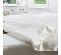 Jasmine Silk 100% Copripiumino della Seta di gelso 19MM Charmeuse (Avorio) Bordo Super King 260cm x 200 Centimetri + 7 Centimetri