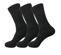Jasmine Silk 3 paia di calzini supersoft da uomo, 100% Bamboo, 7-11 Black 40-46