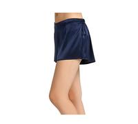 Jasmine Silk Boxer da donna, in seta, stile classico, colore blu marino, small