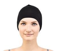 Jasmine Silk Cuffia di seta, unisex, per chemioterapia e perdita di capelli Black Taglia unica