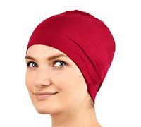 Jasmine Silk Cuffia di seta, unisex, per chemioterapia e perdita di capelli Red Taglia unica