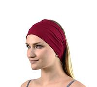 Jasmine Silk Fascia per capelli unisex in bambù, Rosso, Etichettalia unica