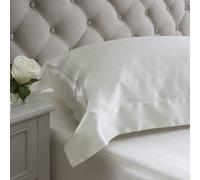 Jasmine Silk Oxford Quadrato Seta Federa Avorio 65 x 65 + 7cm