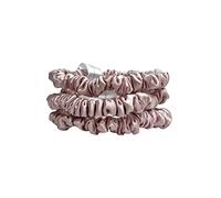 Jasmine Silk Pure Silk Charmeuse Scrunchie - Scrunchies per capelli (3 confezioni di rosa magro)