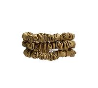 Jasmine Silk Pure Silk Charmeuse Scrunchie - Scrunchies per capelli (confezione da 3 magri tortora)