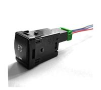 JASMKLX 1 pz Interruttore luci fendinebbia Adatto for Nissan Qashqai J11 X-Trail Juke Leaf Sentra Pulsante ON-off 12 V Blu + Verde