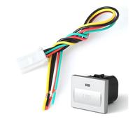 JASMKLX 12V Argenteo Auto LED Radar Nebbia Luce di Calore Volante Specchietto retrovisore Pulsante Interruttore di Calore Misura for Ford Focus 2 2004-2010 Mk2 Transit(LED)