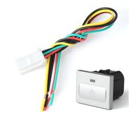 JASMKLX 12V Argenteo Auto LED Radar Nebbia Luce di Calore Volante Specchietto retrovisore Pulsante Interruttore di Calore Misura for Ford Focus 2 2004-2010 Mk2 Transit(Power Supply)