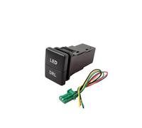 JASMKLX 1pc Doppio Interruttore A Chiave Doppio Interruttore Fendinebbia Chiusura Centralizzata LED Blocco Differenziale Faro Interruttore Pulsante Misura for Mitsubishi L200 15-18(LED DRL)