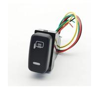 JASMKLX 1Pc Misura for Mitsubishi Pajero V73 V93 Lancer Outlander ASX L200 LED Rosso Interruttore A Chiave della Luce di Nebbia Luce di Marcia Diurna DRL Interruttore di Pulsante(Mirror)
