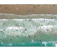 Jason Hawkes Widemouth bay, Cornwall 60 x 80 cm Stampa su Tela, Multicolore