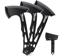 JASON Set di 3 ascia da campeggio Full Tang Survival Bushcraft con divorzio in nylon, piccoli regali per uomini