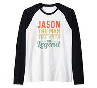 Jason The Man The Myth The Legend Nome Jason Maglia con Maniche Raglan