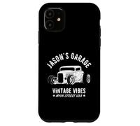 Jason's Garage Hotrod Classic Car Design personalizzato Custodia per iPhone 11