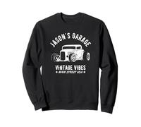 Jason's Garage Hotrod Classic Car Design personalizzato Felpa