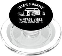 Jason's Garage Hotrod Classic Car Design personalizzato PopSockets PopGrip per MagSafe