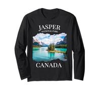 Jasper National Park Canada Escursionisti Montagne Souvenir Uomini Maglia a Manica