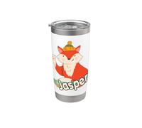 JASPER - Nome ragazzo simpatico con una volpe cool Bicchiere termico in acciaio inox doppia parete