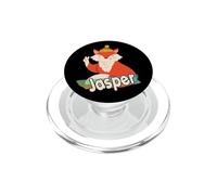 JASPER - Nome ragazzo simpatico con una volpe cool PopSockets PopGrip per MagSafe