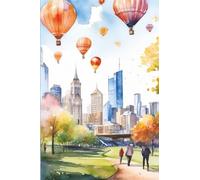 Jasper The TimidCat Notebook - Watercolour Walking In The Park Soft Cover: A simple, inspiring notebook for journaling, planning, and creative expression