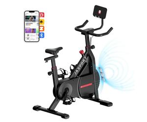 JASPORT C3 Cyclette Cyclette, silenziosa per interni, con resistenza magnetica, display a LED, allenamento cardio, portata fino a 120 kg, app con corsi di allenamento video su richiesta