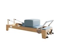 JASPORT H60 Pilates Reformer in legno di gomma - Macchina professionale per pilates per casa e studio, molle in acciaio silenziose, portata 450 kg, set completo