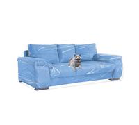 Jassoka Copridivano in plastica trasparente spessa per divano in plastica spessa e antigraffio, per gatti, resistente e impermeabile