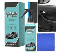 JASUBAI Vernice trasparente in plastica per auto, vernice nera spray per interni ed esterni, pulizia e cura del cruscotto, gomma/pelle/vinile, restauro in plastica senza grassi, 120 ml (1 pezzo)
