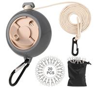 JASUEN Stendibiancheria Retrattile, Stendibiancheria Portatile, Extra Lungo 10 m,Robusto Stendi Biancheria da Viaggio, per Vacanze, Giardino o Viaggio